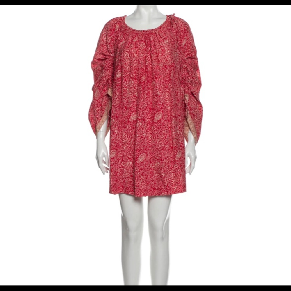 Natalie Martin Red Silk Mini Dress